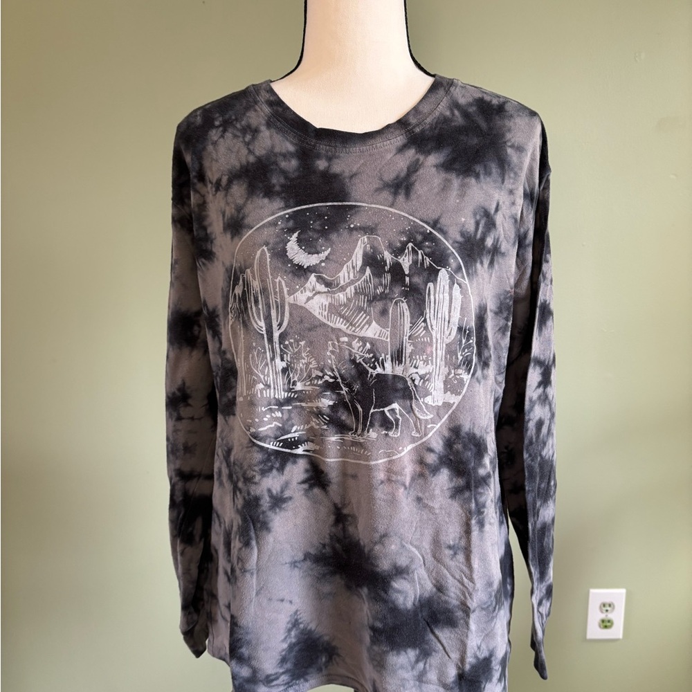 Fifth Sun Tie-Dye Graphic Long Sleeve Tee